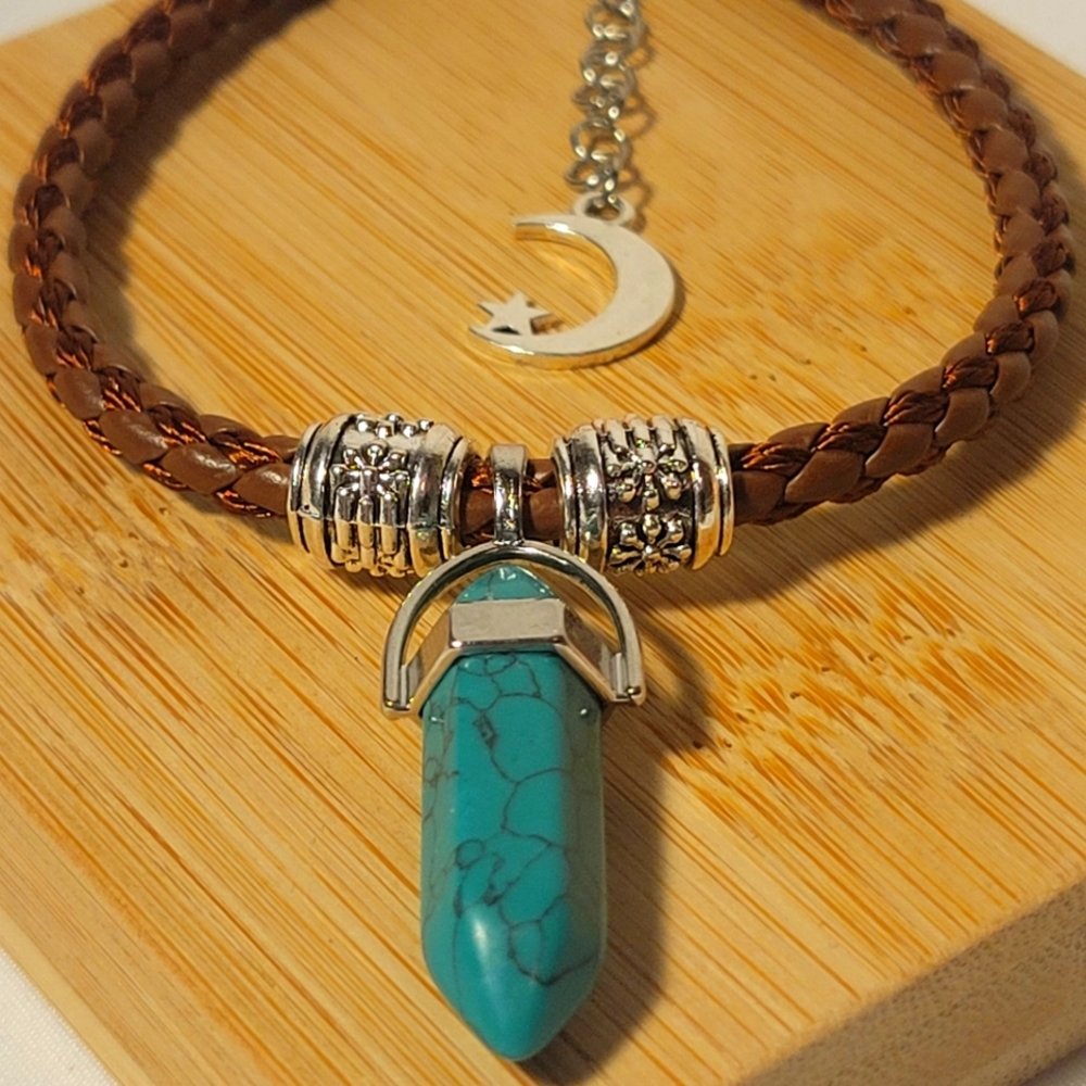 🌙Handmade Leather Charm Bracelet